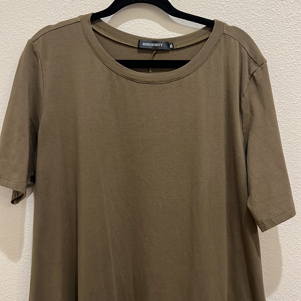 Cute Olive Green maxi dress, size XXL - Picture 2 of 6